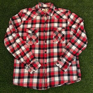 VINTAGE OP Ocean Pacific Flannel Shirt Plaid Long sleeve 80s 90s Men’s Medium